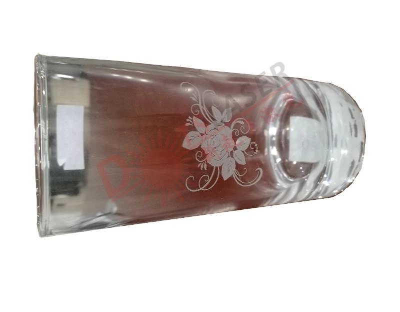 Laser engraving on glass surface Laser engraving on glass surface
