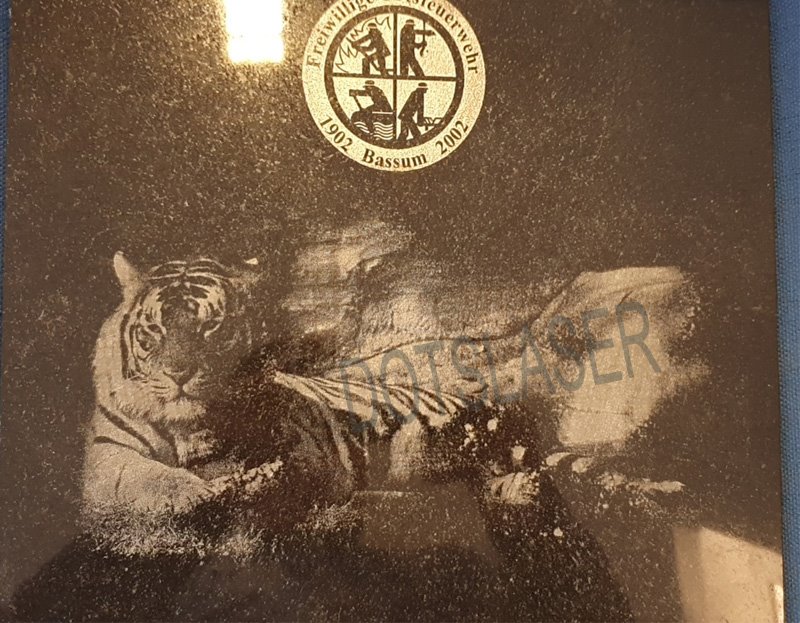 Granite figure laser marking