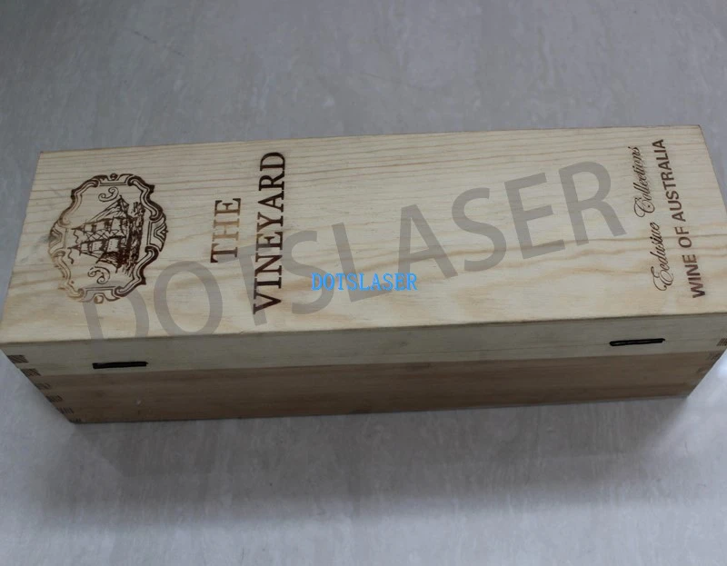 laser marking wooden box