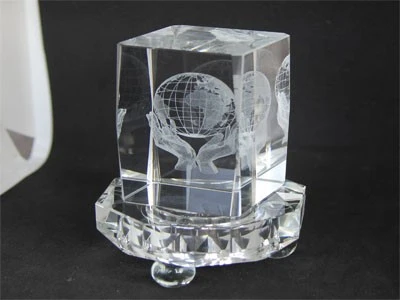 Glass gift pattern laser engraving