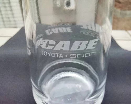 Glass laser marking samples