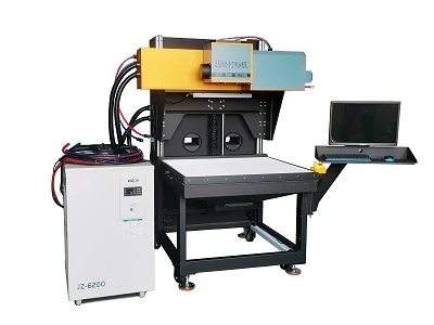 Laser gravure met gezichtsmasker